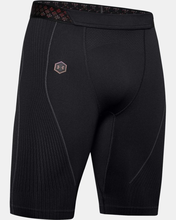 Men's UA RUSH™ Seamless Long Shorts, Black, pdpMainDesktop image number 7